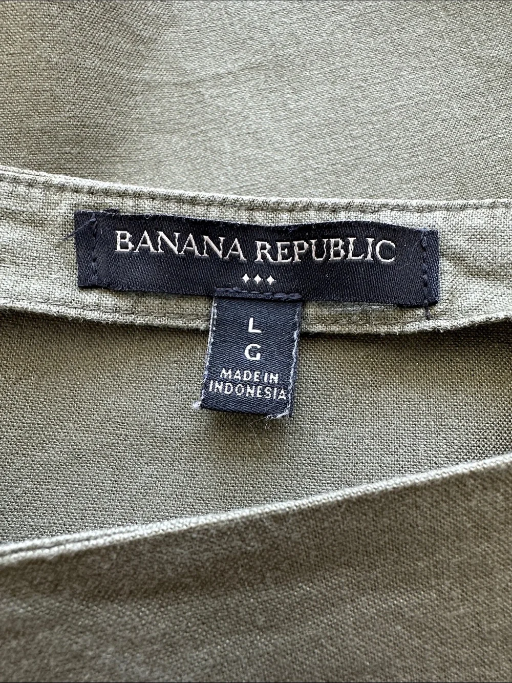Banana Republic Olive Square-Neck Tank - Linen Blend (L) - Picture 9 of 10